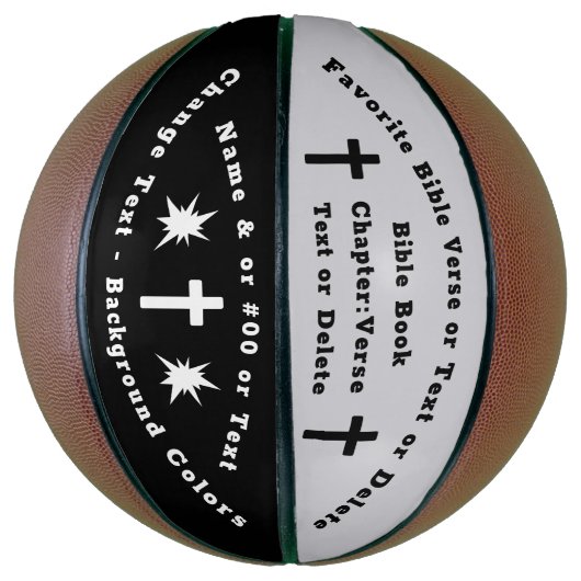 Basketball Ball - personalisierte Bibelverse Ball (Vertikal)