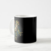 Basketball Ball Player Artwork Zeichnend FroschBas Kaffeetasse (Vorderseite Links)