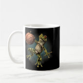 Basketball Ball Player Artwork Zeichnend FroschBas Kaffeetasse (Links)