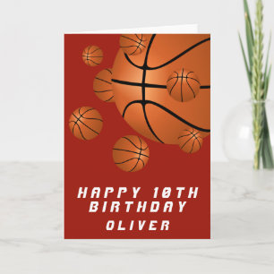 Basketball Ball Rot Kinder Junge Alles Gute Zum Ge Karte