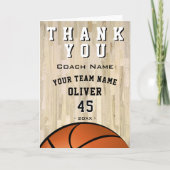 Basketball Ball Sport Danke Coach (Vorderseite)