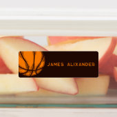 Basketball Ball Sport Einfache Bezeichnung Kinder Etiketten (Befestigt)