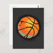 Basketball Ball Sport Fan Postkarte (Vorne/Hinten)