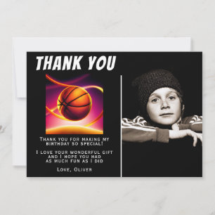 Basketball Ball Sport Foto Geburtstag Dankeskarte