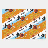 Basketball Ball - Sport Geburtstag Geschenkpapier Set (Vorderseite 3)