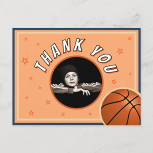 Basketball Ball Sport Geburtstagsfoto Danke Postkarte