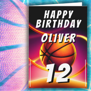 Basketball-Ball-Sport-Happy Geburtstag Karte