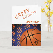 Basketball-Ball-Sport-Happy Geburtstag Kind Karte (Gelbe Blume)