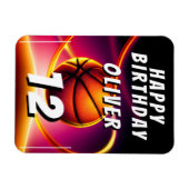 Basketball-Ball-Sport-Happy Geburtstag Magnet (Horizontal)