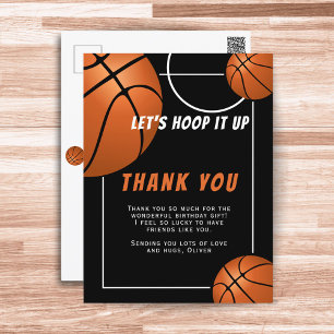 Basketball Ball Sport Kinder Geburtstag Danke Postkarte