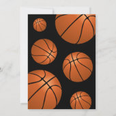 Basketball Ball Sport Kinder Geburtstag Dankeskarte (Rückseite)