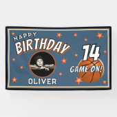 Basketball Ball Sports Geburtstag Foto Hintergrund Banner (Horizontal)