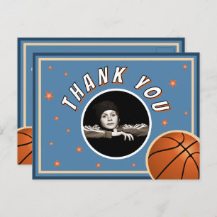 Basketball Ball Sports Geburtstag Foto Vielen Dank Postkarte