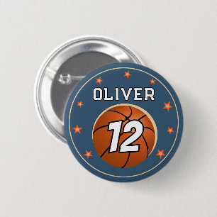 Basketball Ball Sports Happy Geburtstag Party Button