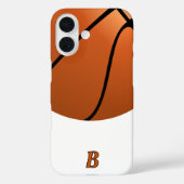 Basketball Ball Sports Monogram Case-Mate iPhone Hülle (Rückseite)
