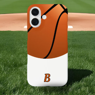 Basketball Ball Sports Monogram iPhone 16 Hülle