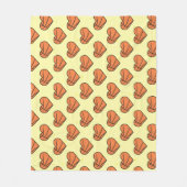 Basketball Ball Texture In Heart Shape Pattern  Fleecedecke (Vorderseite)