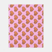 Basketball Ball Texture In Heart Shape - Pattern Fleecedecke (Vorderseite)