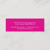 Basketball-Ball Trainer rosa lila Mini Visitenkarte (Rückseite)