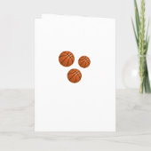 Basketball-Ball- und Flaggen-Kindergeburtstag-Kart Karte (Rückseite)