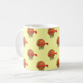 Basketball - Ball- und Hoop-Muster Kaffeetasse (Vorderseite Links)