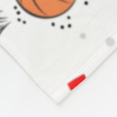 Basketball - Ball und Reifenmuster Fleecedecke (Ecke)