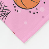 Basketball - Ball und Ring Muster Fleecedecke (Ecke)