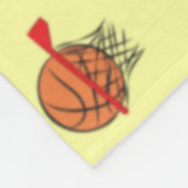Basketball - Ball und Ring Muster Fleecedecke (Ecke)
