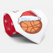 Basketball Ball Weihnachtsmannmütze Coach Weihnach Krawatte (Gerollt)