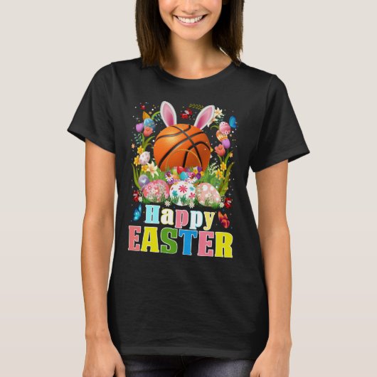 Basketball Ball With Bunny Ears Easter Day Boys Ki T-Shirt (Vorderseite)