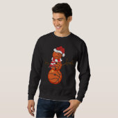 Basketball Ball Xmas Geschenk Snowman Basketball C Sweatshirt (Vorne ganz)