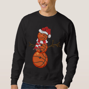 Basketball Ball Xmas Geschenk Snowman Basketball C Sweatshirt
