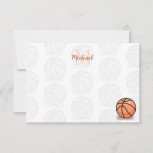 Basketball Bälle Jungen Männer Benutzerdefinierter Mitteilungskarte
