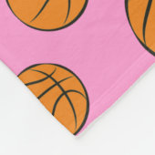 Basketball Bälle Muster auf rosa Hintergrund Fleecedecke (Ecke)