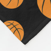 Basketball Bälle Nahtloses Muster   Fleecedecke (Ecke)