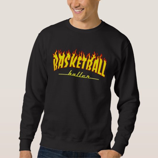 Basketball Baller on Fire Sweatshirt (Vorderseite)