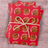 Basketball Balls Kinder Sport zum Frohen Weihnacht Geschenkpapier Set