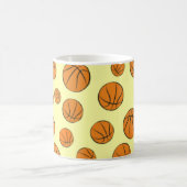 Basketball Balls Nahtloses Muster Kaffeetasse (Mittel)