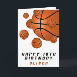 Basketball Balls Orange Kids Junge Happy Birthday Karte<br><div class="desc">Basketball Balls Orange Kids Junge Happy Birthday Card. Personalisieren Sie Ihren Namen und machen Sie eine coole Geburtstagskarte für einen echten Basketballspieler oder Basketballfan.</div>