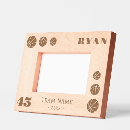 Basketball Balls Spielername Geätzte Rahmen (Links)