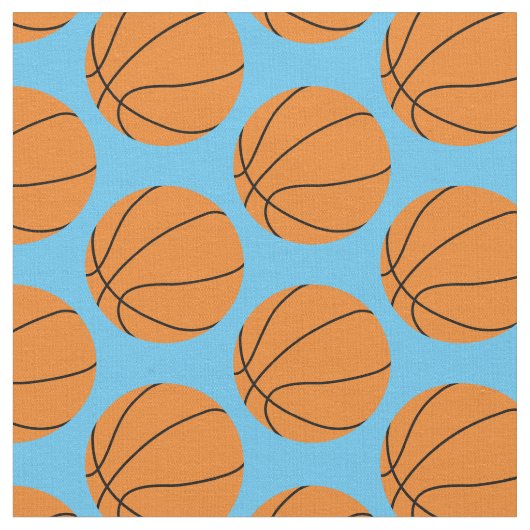 Basketball Balls Sport Aquamarin Stoff (Nahaufnahme)