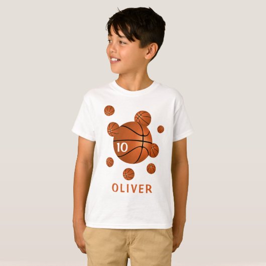 Basketball Balls Sportzeit, Spielernummer T-Shirt (Vorne ganz)