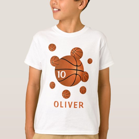 Basketball Balls Sportzeit, Spielernummer T-Shirt (Vorderseite)