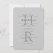 BASKETBALL Bar Bat Mitzvah Classic Einladungen (Rückseite)