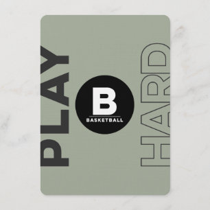 BASKETBALL Bar Bat Mitzvah Klassische Einladungen