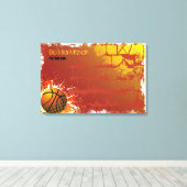 Basketball Bar Mitzvah Bar Mitzvah Sign-In Board Leinwanddruck (Insitu (Holzboden))