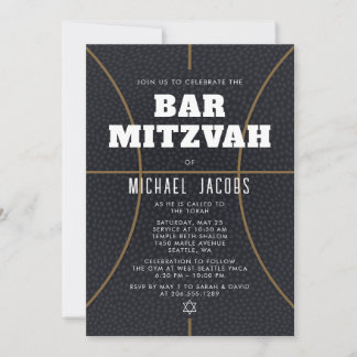 Basketball Bar Mitzvah Einladung Sportthema