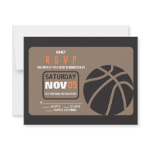 BASKETBALL Bar Mitzvah Einladungskarte