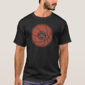 Basketball Bar Mitzvah Orange Schwarz T-Shirt (Vorderseite)