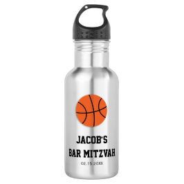 Basketball Bar Mitzvah Personalisiert Edelstahlflasche